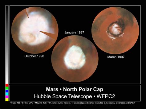 mars thick and thin icecaps measurements|mars ice cap location.